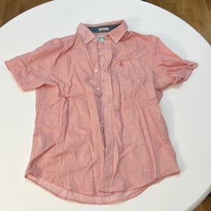 Penguin Men’s Heritage Slim Button-Down Short-Sleeve Collared Polo Shirt Size M